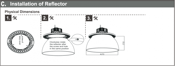 AC90V~305V 200 Watt Led High Bay Light 140LPW Meanwell Optic Lens 60Â°/90Â°/120Â° Optional