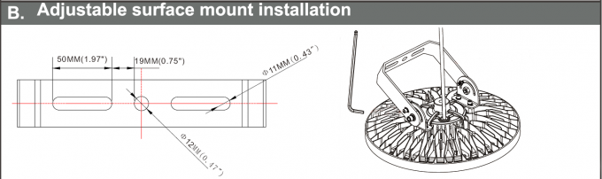 AC90V~305V 200 Watt Led High Bay Light 140LPW Meanwell Optic Lens 60Â°/90Â°/120Â° Optional