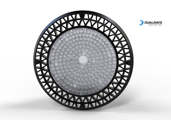 240W UFO হাই বে লাইট বেল 140LPW DALI PIR Dimming Meanwell LUXEON PC Toughen Glass