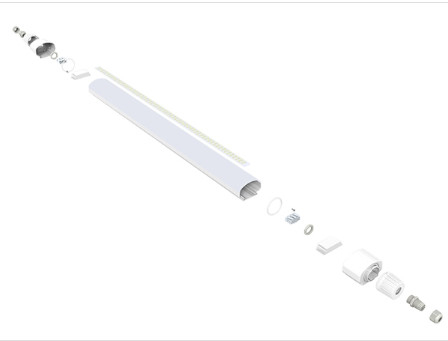গুদাম প্রয়োগ করা 1200mm LED ট্রাই প্রুফ লাইট 160LPW 40W ফুল পিসি হাউজিং দীর্ঘ জীবন