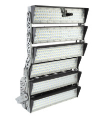 স্টেডিয়াম মিনওয়েল ড্রাইভারের জন্য 600W IP66 Moudlar LED ফ্লাড লাইট 5 বছরের ওয়ারেন্টি