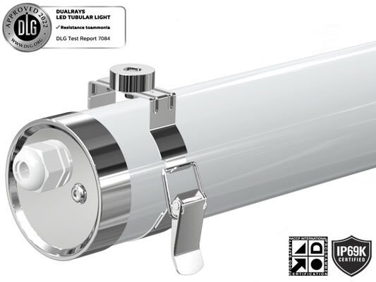 120° 200° 280° 360° বিম এঙ্গেল IP69K IP67 TB6 এলইডি টিউবুলার লাইট 130LPW 160LPW সঙ্গে খাদ্য প্রক্রিয়াকরণ উদ্ভিদ আলো জন্য