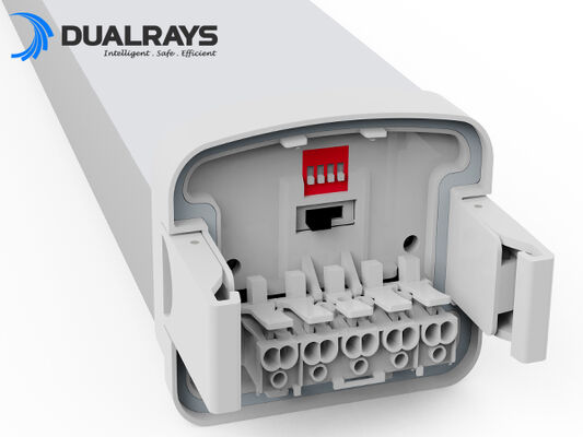 DUALRAYS D5 LED আর্দ্রতা-নিরোধক লাইট, DIP সুইচযোগ্য পাওয়ার/3CCT এবং তারের সংযোগ সহ