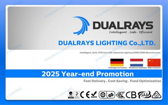 DUALRAYS ইউরোপ গুদাম থেকে LED আর্দ্রতা-নিরোধক আলো এবং LED হাইবে লাইটের চালান সরাসরি নেদারল্যান্ডস থেকে ৩ কার্যদিবসের মধ্যে এবং স্থানীয় প্রকৌশলীদের সাথে স্থানীয় বিক্রয়োত্তর পরিষেবা উপভোগ করুন