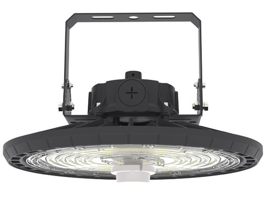 DUALRAYS HB2 DIP স্যুইচেবল পাওয়ার এবং 3CCT UFO LED Highbay লাইট 100W 170LPW লুপ হ্যাঙ্গিং এবং ব্র্যাকেট মাউন্টিং ঐচ্ছিক