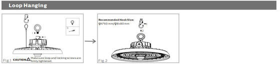 কারখানা সরবরাহ SMD3030 UFO LED হাই বে লাইট IK10 বড় গুদাম প্রদর্শনের জন্য জলরোধী