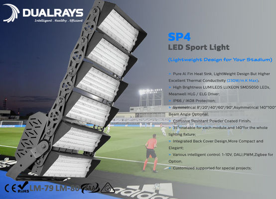 1200W LED স্পোর্টস স্টেডিয়াম ফ্লাড লাইট হাই পাওয়ার হাই মাস্ট গ্রাউন্ড LED স্পোর্টস ফ্লাডলাইট সহ CE rohs tuv