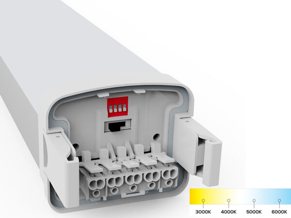 ডি 5 এলইডি আর্দ্রতা-প্রতিরোধী আলো ডিআইপি সুইচযোগ্য পাওয়ার এবং 3 সিসিটি 3/5 * 1.5 / 2.5 মিমি2 ওয়্যারিং-থ্রো অপশনাল