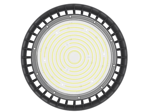 HB3 ডিআইপি স্যুইচেবল পাওয়ার এবং 3CCT UFO LED হাই বে লাইট 100W 150LPW জরুরী ফাংশন সহ 30W@3hrs ঐচ্ছিক