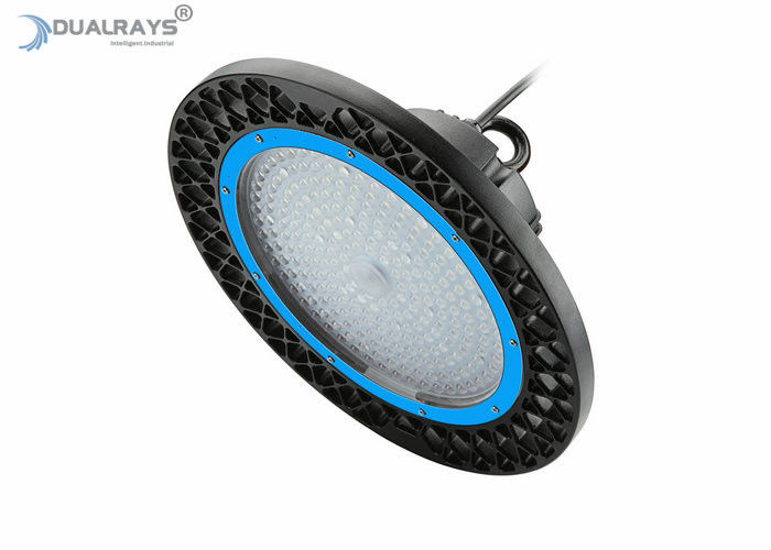 ডুয়েলরে 150W HB5 উচ্চ শক্তির LED UFO হাই বে লাইট যার সাথে ডাই কাস্টিং অ্যালুমিনিয়াম শেল চমৎকার তাপ অপসারণের জন্য