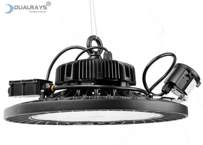 ডুয়ালরে 200W HB5 LED রাউন্ড হাই বে রড মাউন্টিং 60° 90° 120° বিম অ্যাঙ্গেল ঐচ্ছিক