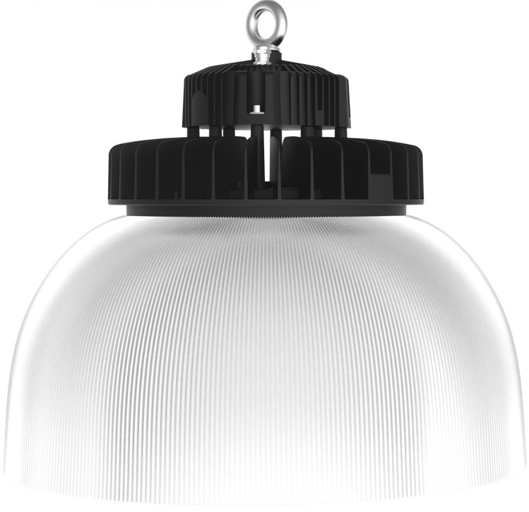 ডুয়ালরে ডাই কাস্টিং অ্যালুমিনিয়াম 150W UFO LED হাই বে লাইট ফিক্সচার সাদা পিসি কভার