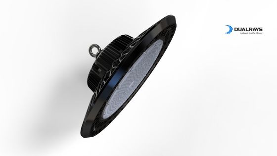 SMD3030 UFO LED হাই বে লাইট 100W IP65 140LPW অপটিক লেন্স 5 বছরের ওয়ারেন্টি