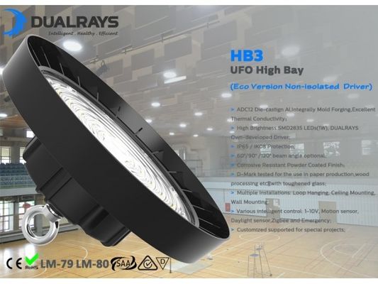 ভাল তাপ অপচয় UFO হাই বে লাইট বেল 100W 140LPW IP65 50000 ঘন্টা জীবনকাল